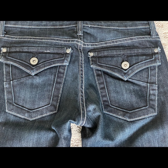 JAMES JEANS DRY AGED DENIM CURATED BY SEAN BOOTCUT DARK WASH SIZE 25 EUC - Picture 7 of 14